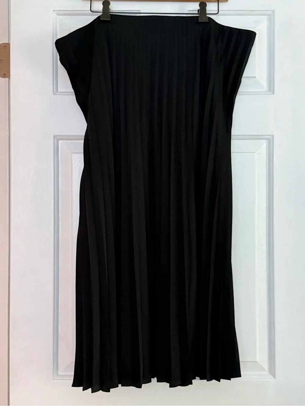 J.Crew Gwyneth Pleated Slip Skirt in Black